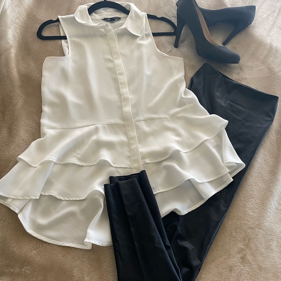 Simply Vera Wang sleeveless drape blouse sz XS - Picture 1 of 4